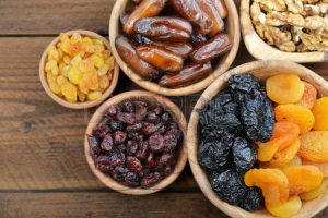 mix of dried fruits and nuts