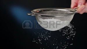 sifting flour