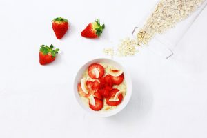 Strawberries porridge