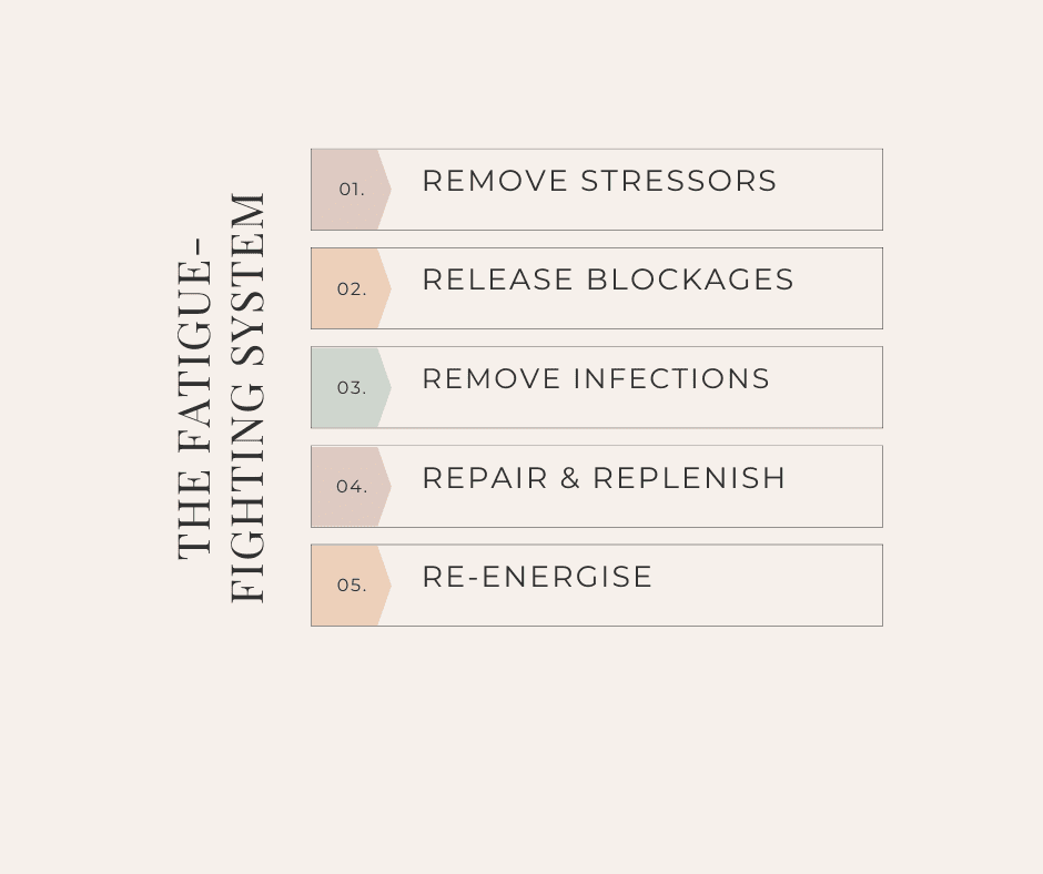 The fatigue fighting system 5 pillars